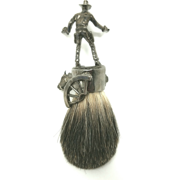 John Wayne Best Badger Brush Hematite - Ella Leather