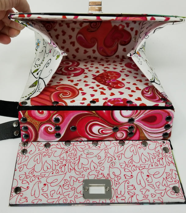 Unique One of a Kind Encaustic Heart Purse - Ella Leather