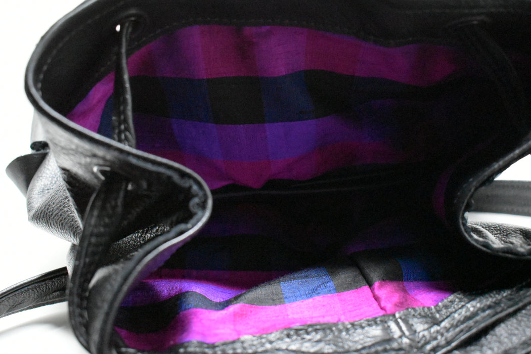 Black Leather Backpack - Ella Leather