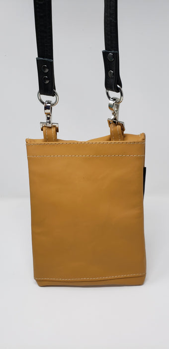 Black and Tan Leather Crossbody - Ella Leather