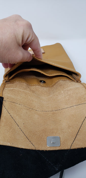 Black and Tan Leather Crossbody - Ella Leather