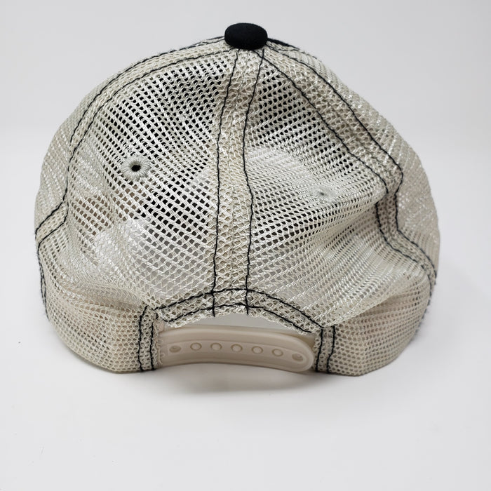 Wicked Bad Ass Baseball Hat Black with White Mesh - Ella Leather