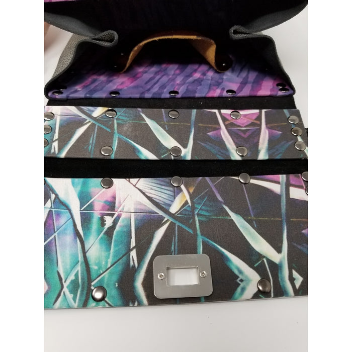 Unique One of a Kind Encaustic Jewel Tones Purse - Ella Leather