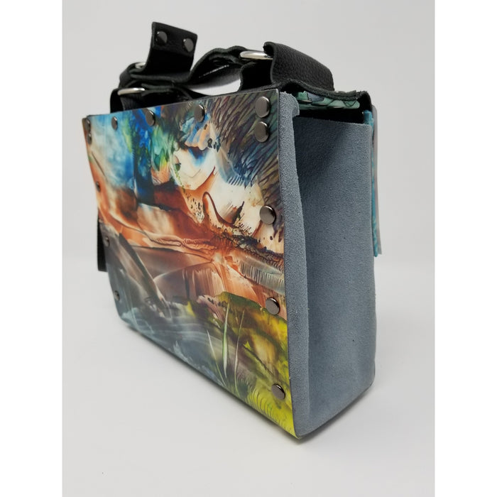 After the Storm, Unique One of a Kind Encaustic Purse - Ella Leather