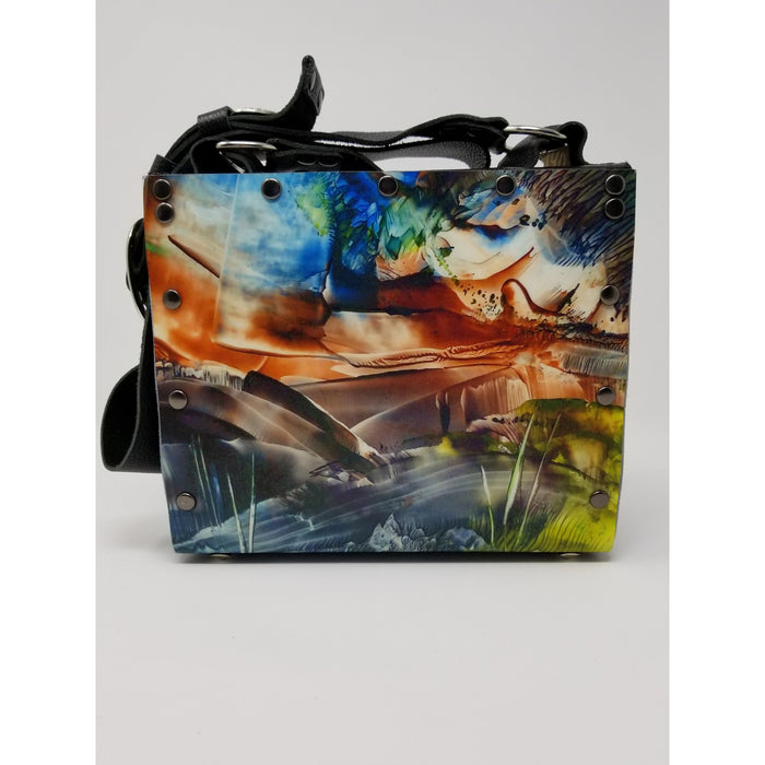 After the Storm, Unique One of a Kind Encaustic Purse - Ella Leather