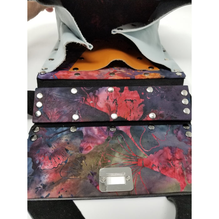 Unique One of a Kind Encaustic Deep Blue Sea Purse - Ella Leather