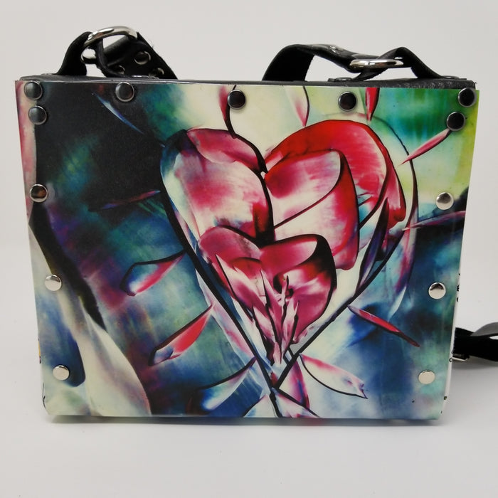 Unique One of a Kind Encaustic Heart Purse - Ella Leather