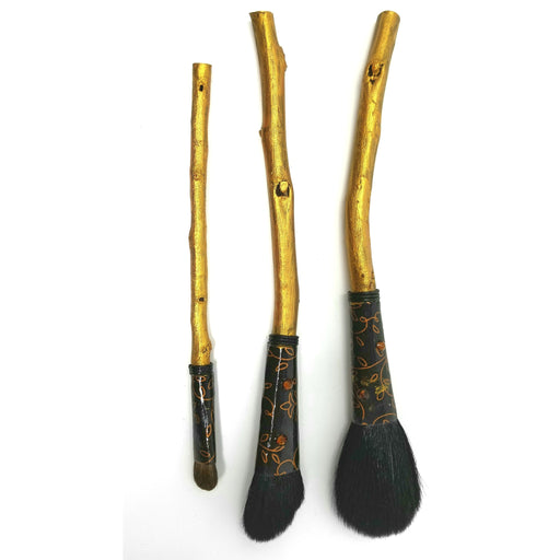 Twiggy Gold Set of 3 Brushes - Ella Leather