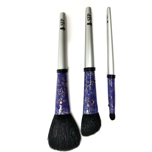 Gold Flower Set of 3 All Natural Brushes by Susan Joy Design - Ella Leather