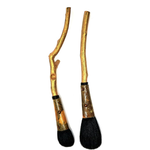 Twiggy  Gold Brushes Set of Two - Ella Leather