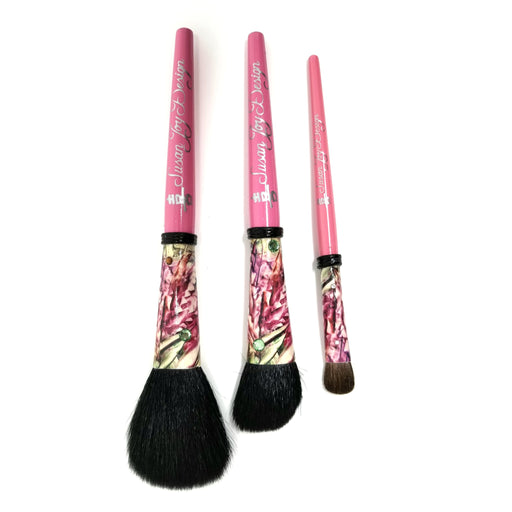 Pink Set of 3 Encaustic Flower by Susan Joy Design - Ella Leather