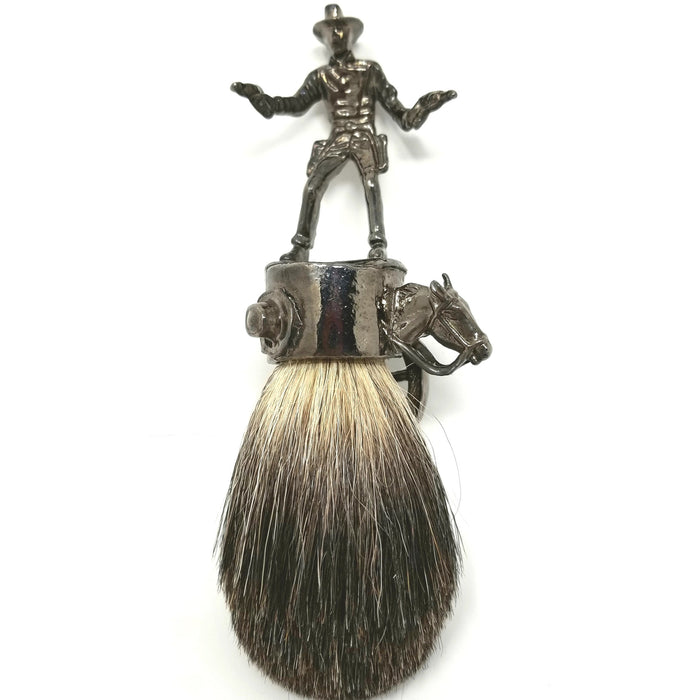 John Wayne Best Badger Brush Hematite - Ella Leather