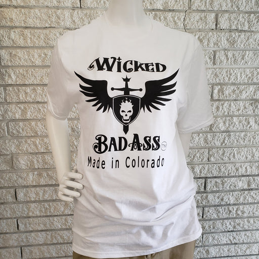 White Short Sleeve T-Shirt - Ella Leather