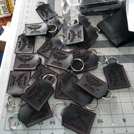 Wicked Bad Ass Leather Key Chain - Ella Leather