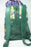 Green Artisan Leather Backpack, Spring Tulips in the City - Ella Leather