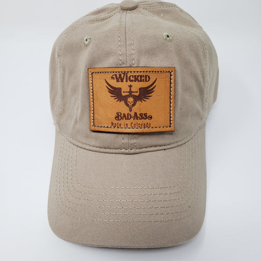 Beige Baseball Hat - Ella Leather